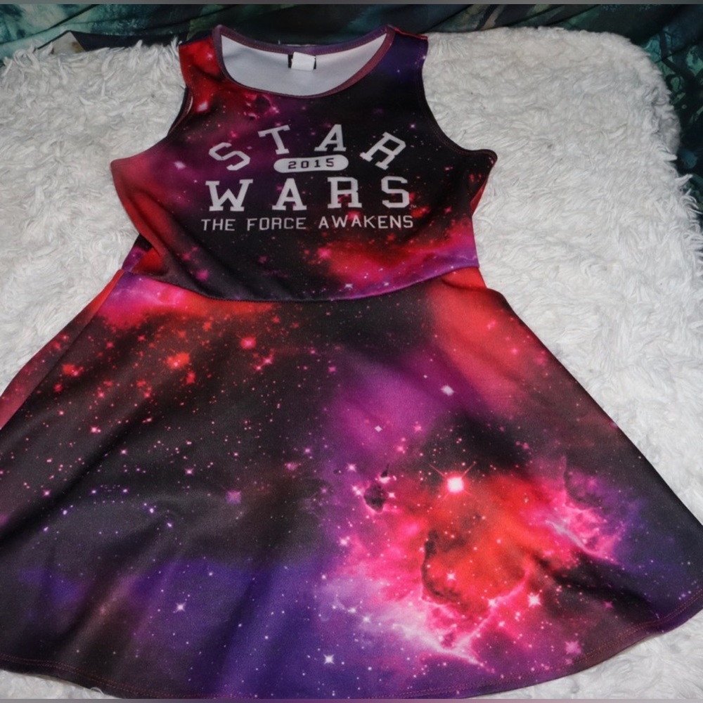 Star Wars Galaxy Fit and Flare Skater Dress Halloween Costume Size Medium